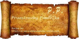 Pruzsinszky Paméla névjegykártya